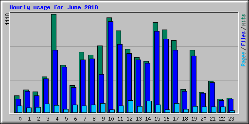 Hourly usage for June 2010